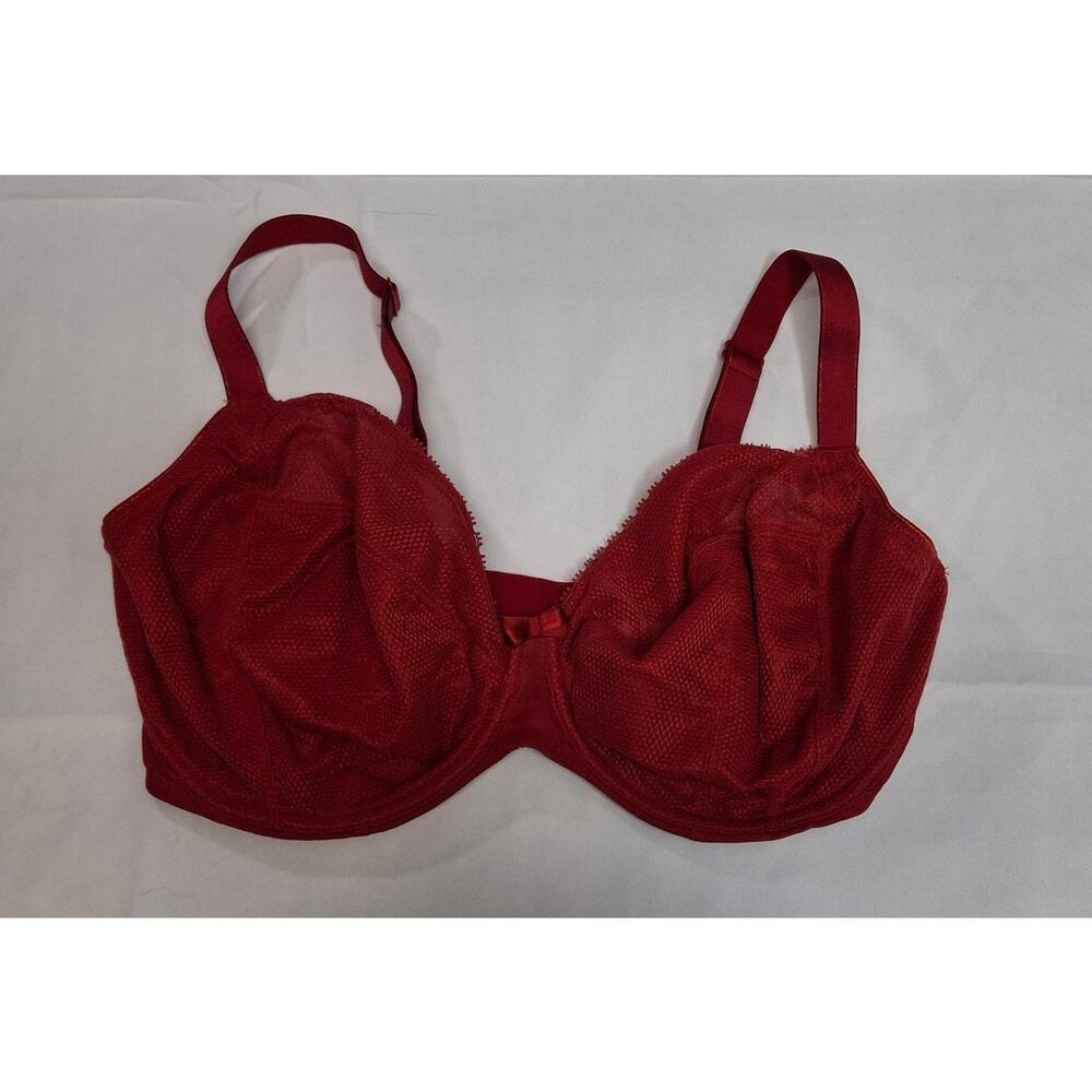 Chantelle Parisian Plunge Underwire Bra Candy Apple Red 34H